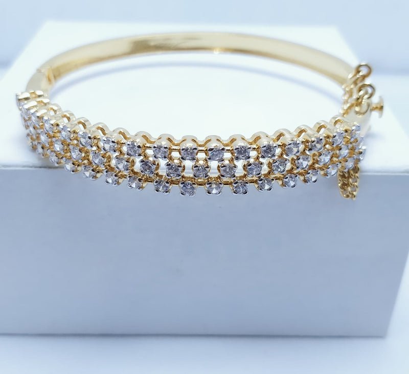 Elegance Silver Handmade Bracelet 24kt Gold Plated