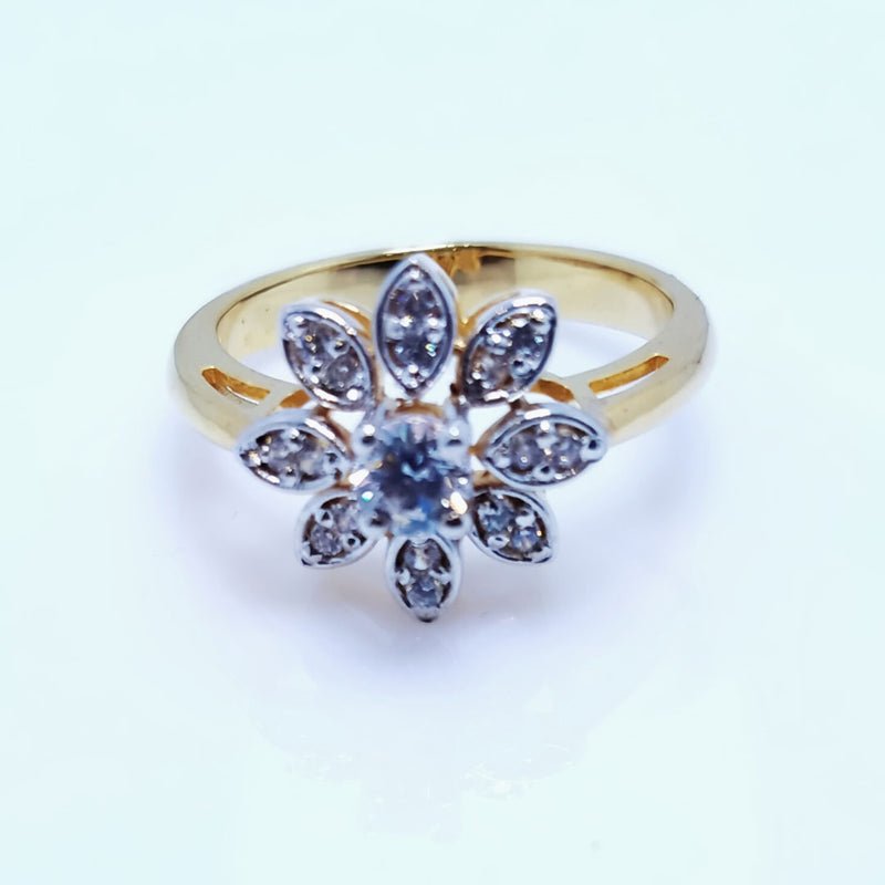 Diamond Style Ring with Cubic Zircons Premium Quality. (925 Silver)