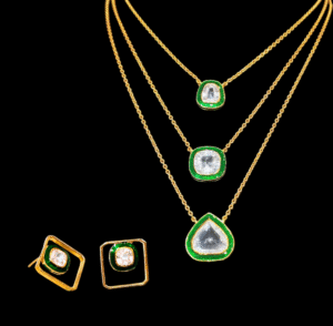 Diamond Polki Necklace Set