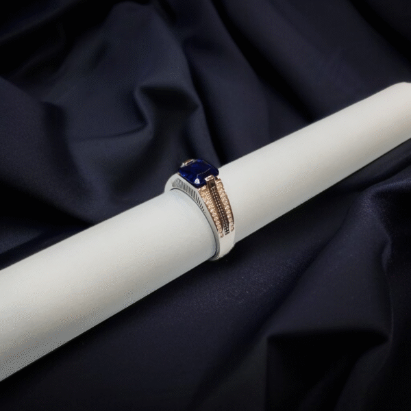 Silver Ring With Blue Zircon - Image 2