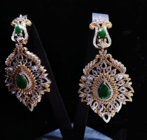 Gold Plated Bridal Set wit colored Zircons - Image 2