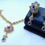 Gold Plated Necklace Set With colored Zircons (925 Silver)