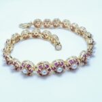 Bracelet Gold Plated with Chetum And pearls. (925 Silver)