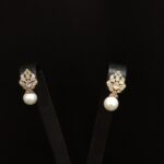 Gold Plated Tops With Zircons and Pearls 925 Silver.