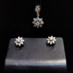 Silver Flower Pendant set