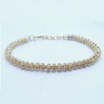 Silver Handmade Bracelet 24kt Gold Plated