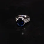 925 Silver Ring With premium quality of zircons Rhodium plated.