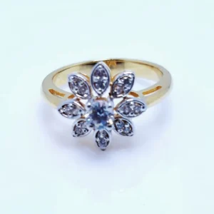 Diamond Style Ring with Cubic Zircons Premium Quality. (925 Silver)