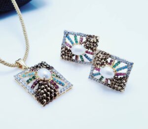 Gold Plated Pendant Set. (925 Silver)