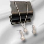 Sterling Silver locket Set with Zircon