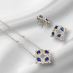 Locket Set with Blue Sapphire & Zircon