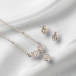 Sterling Silver Locket Set with Zircon