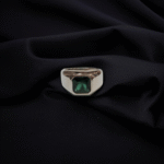 Silver Ring With Green Zircon