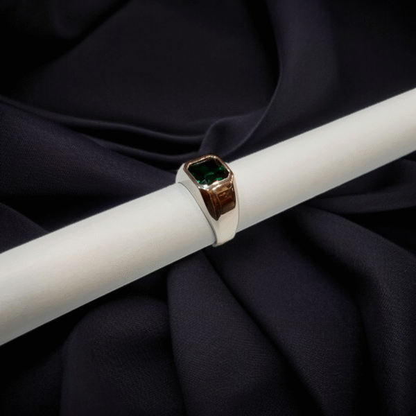 Silver Ring With Green Zircon - Image 2