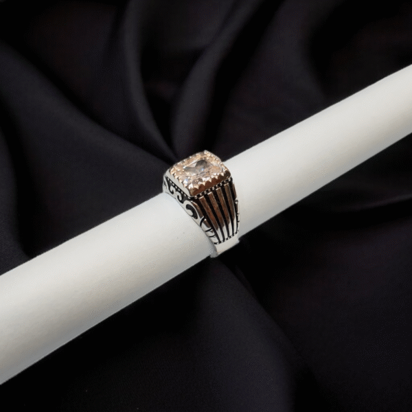 Silver Ring With White Zircon - Image 2