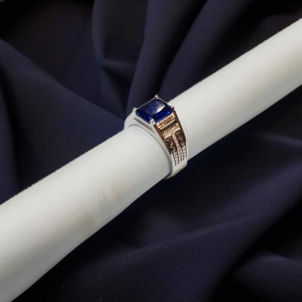 Silver Ring With Blue Zircon - Image 2