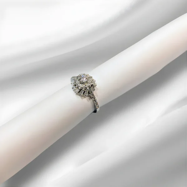 Solitaire Ring Sterling Silver - Image 2