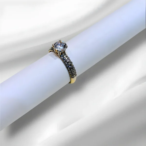 Solitaire Ring Sterling Silver - Image 2