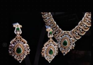Gold Plated Bridal Set wit colored Zircons