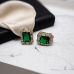 925S Tops with Emerald & white Zircon