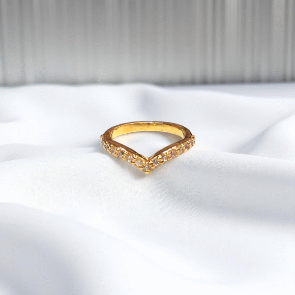 Gold Plated 925S Ring With  Zircons