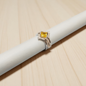 925S Ring with Yellow & White Zircons - Image 3