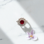 Ruby & White Zircons Ring