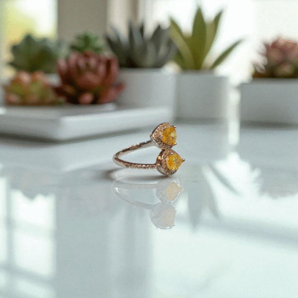 Sunny Sparkling Zircons Ring - Image 2