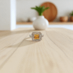 Ring with Yellow & Zircons