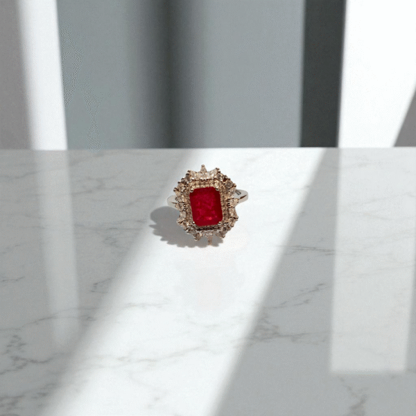 Ruby & Zircon Ring - Image 2