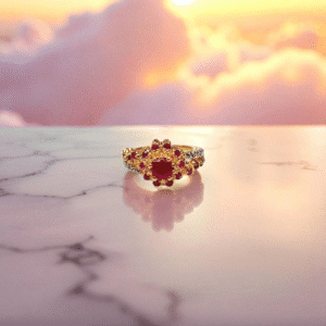 Exquisite Ruby & Zircon Ring