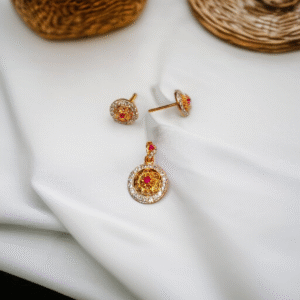 Radiant Ruby Locket Set