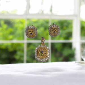 Elegant Lavender Zircon Pendant Set - Image 2