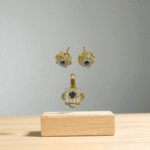 Sapphire Stone Pendant Set