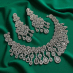 Luxury Teardrop Diamond Choker Necklace Set