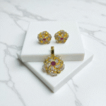 Elegant Pendant Set with Ruby