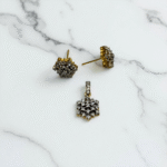 Diamond Cluster Pendant Set