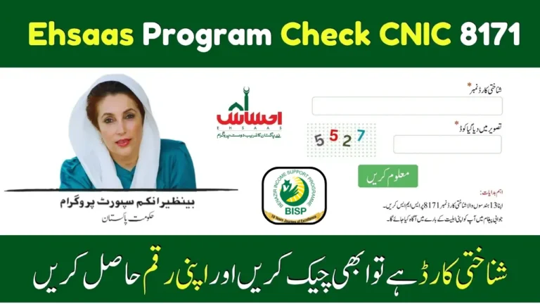 8171 Ehsaas CNIC Check Online 2025