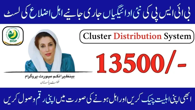 BISP Kafalat Program 2025 Cluster Distribution